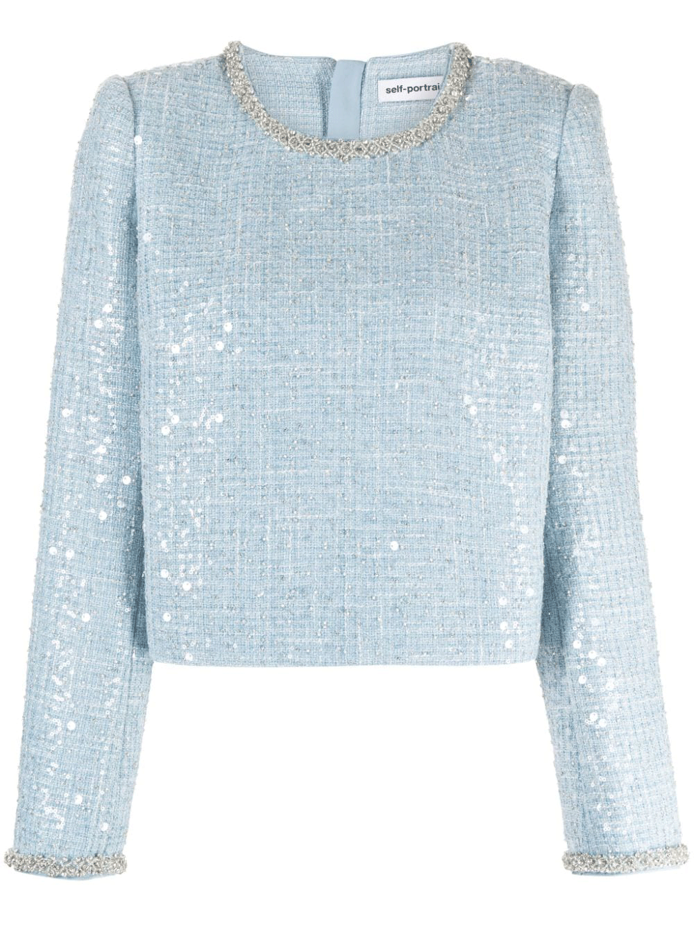 Self-Portrait-Blue-Sequin-Boucle-Top-Blue-1