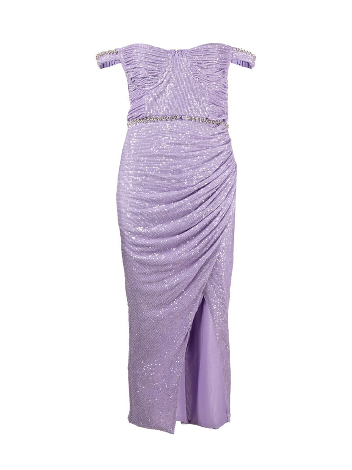    Self-Portrait-Lilac-Sequin-Midi-Dress-Purple-1