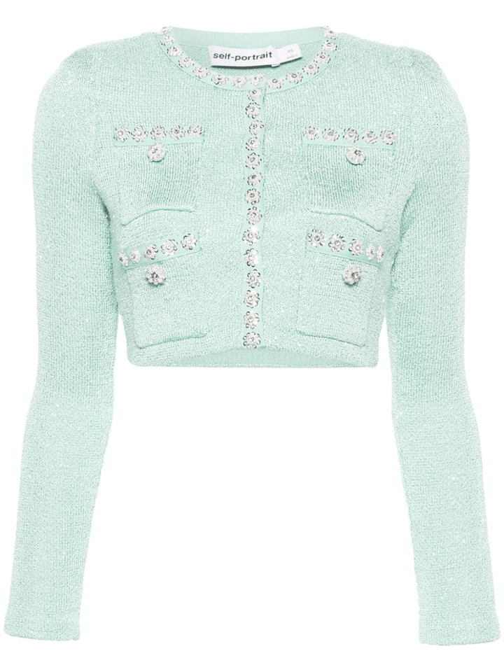 Self-Portrait-Mint-Sequin-Knit-Cardigan-Blue-1