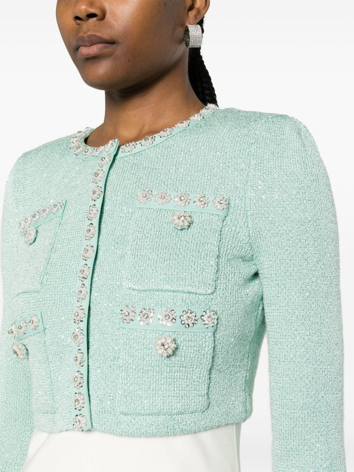 Self-Portrait-Mint-Sequin-Knit-Cardigan-Blue-5