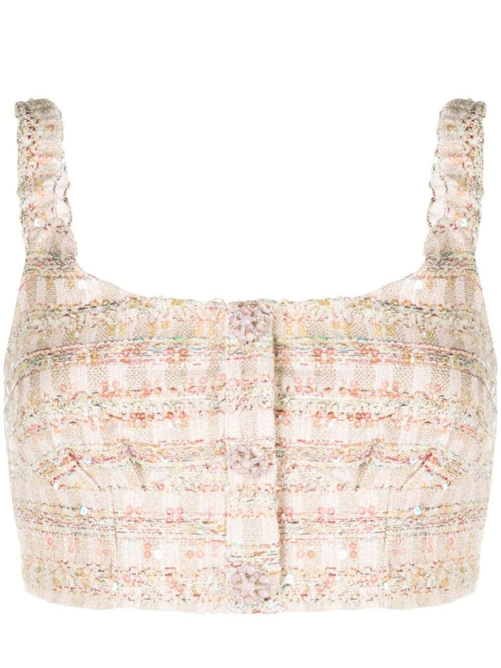 Self-Portrait-Pink-Sequin-Boucle-Top-Pink-1