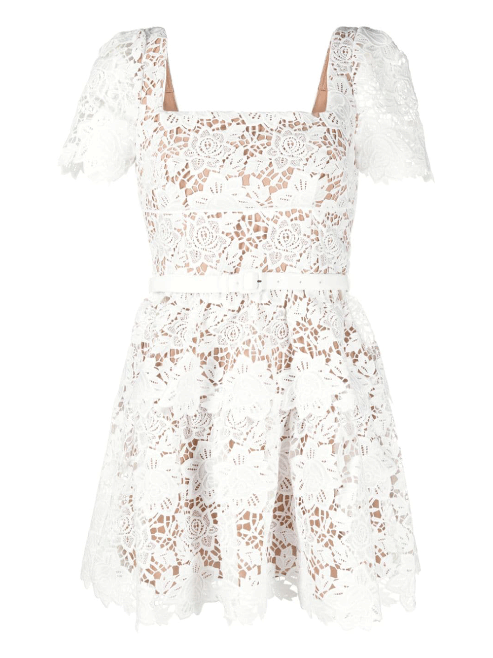 Self-Portrait-White-Lace-Mini-Dress-White-1