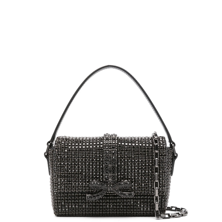Black Rhinestone Chainmail Micro Bag