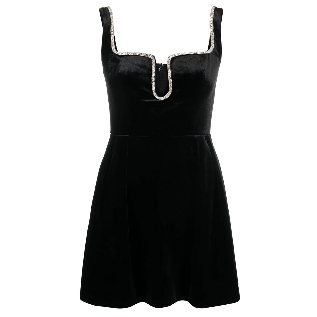 Black Velvet Mini Dress
