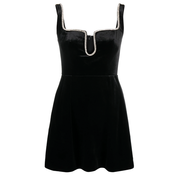 Black Velvet Mini Dress