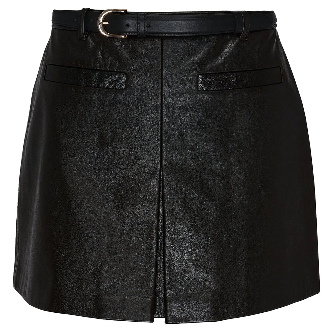 Black Leather Mini Skirt