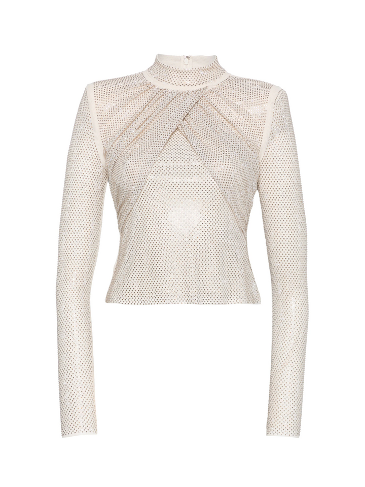 Self-Portrait_Champagne_Rhinestone_Mesh_Top_White