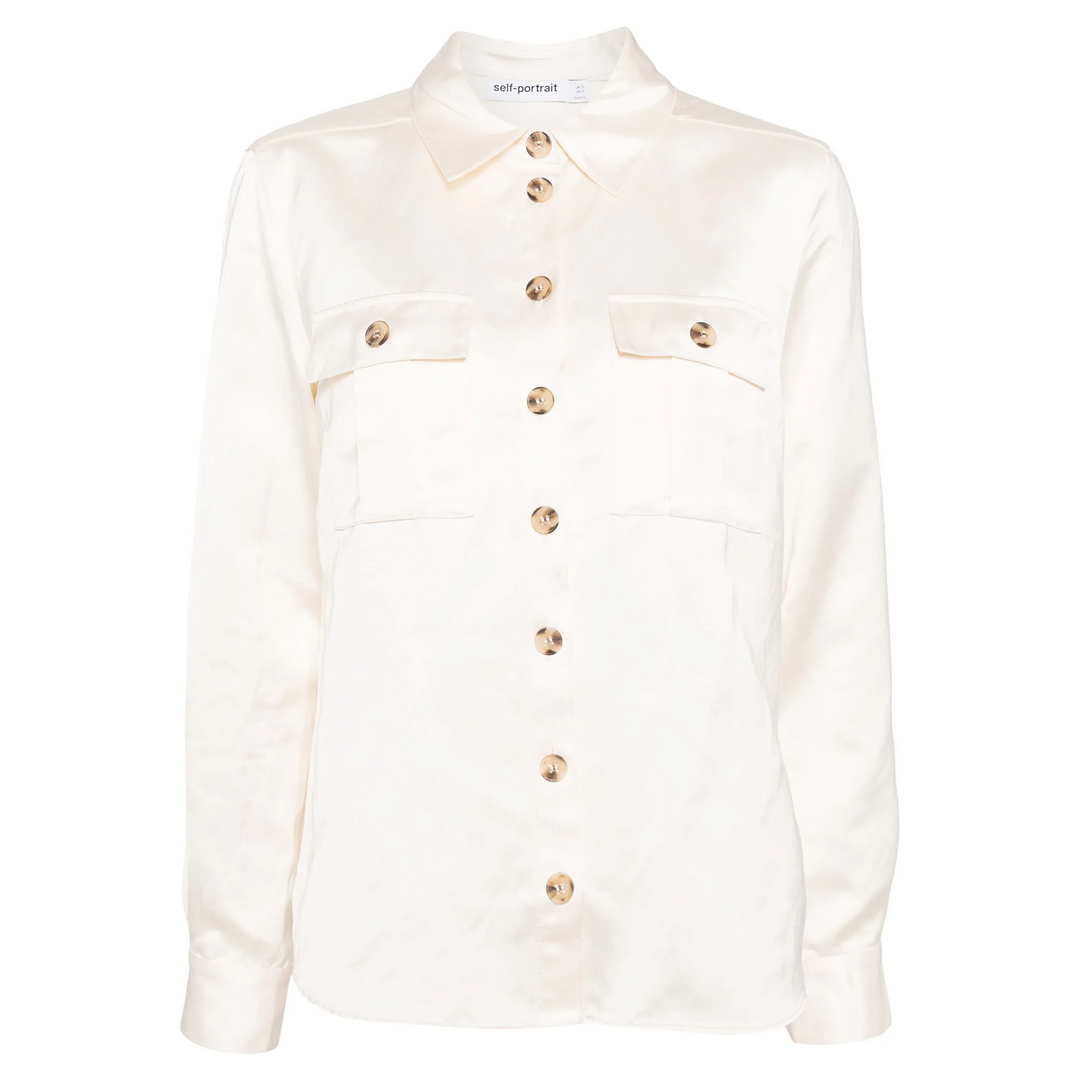 Cream Satin Shirt