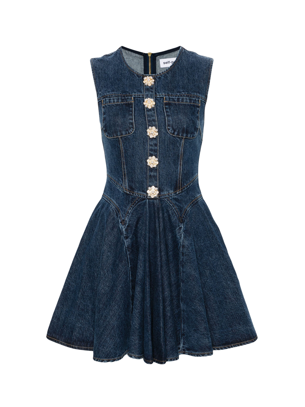 Self-Portrait_Denim_Skater_Mini_Dress_Denim