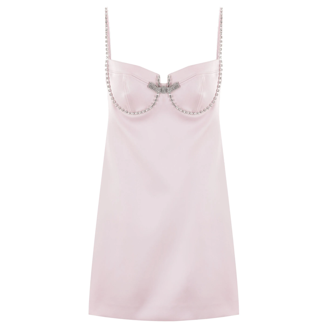 Self-Portrait_Pink_Satin_Diamante_Mini_Dress_Pink