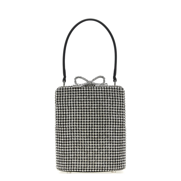 Silver Crystal Fishnet Bag