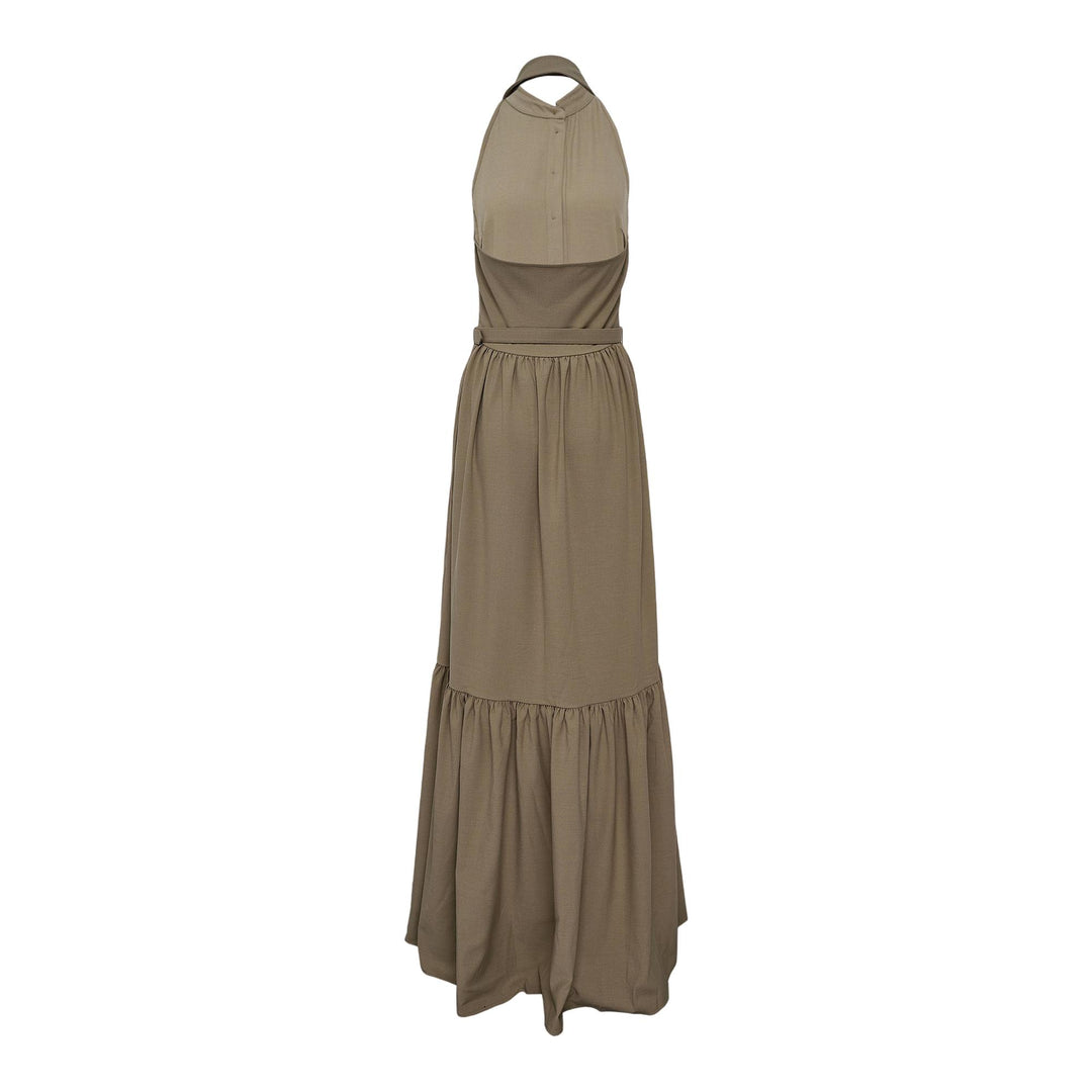 Club21 - Self-Portrait - Beige Sleeveless Twill Maxi Dress - WOVEN DRESSES - Beige