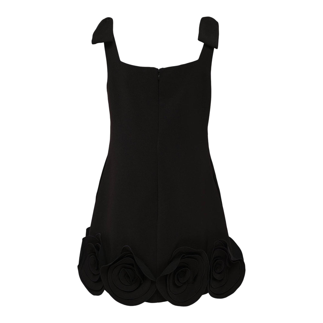 Club21 - Self-Portrait - Black Crepe 3D Flower Mini Dress - WOVEN DRESSES - Black