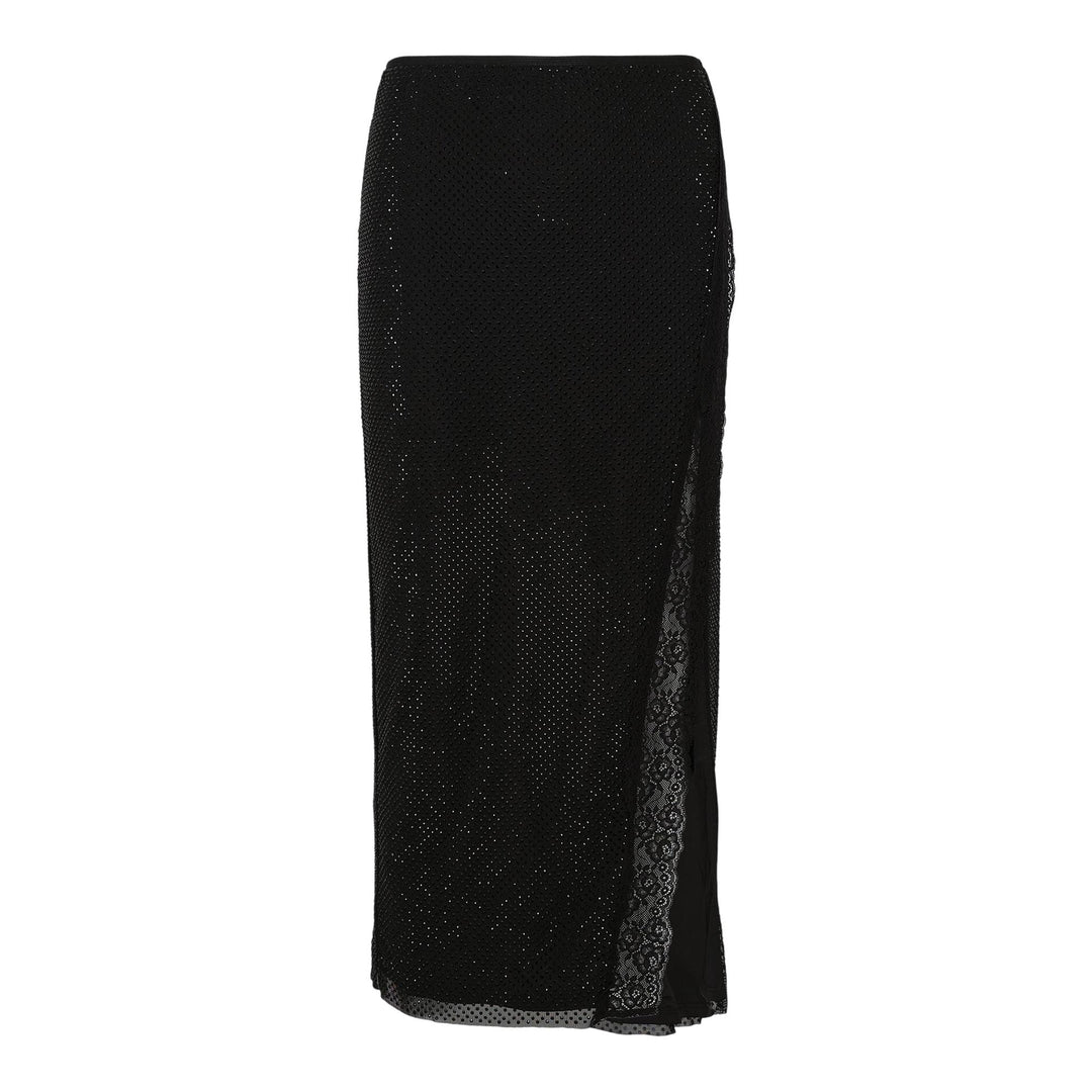 Club21 - Self-Portrait - Black Rhinestone Midi Skirt - SKIRTS - Black