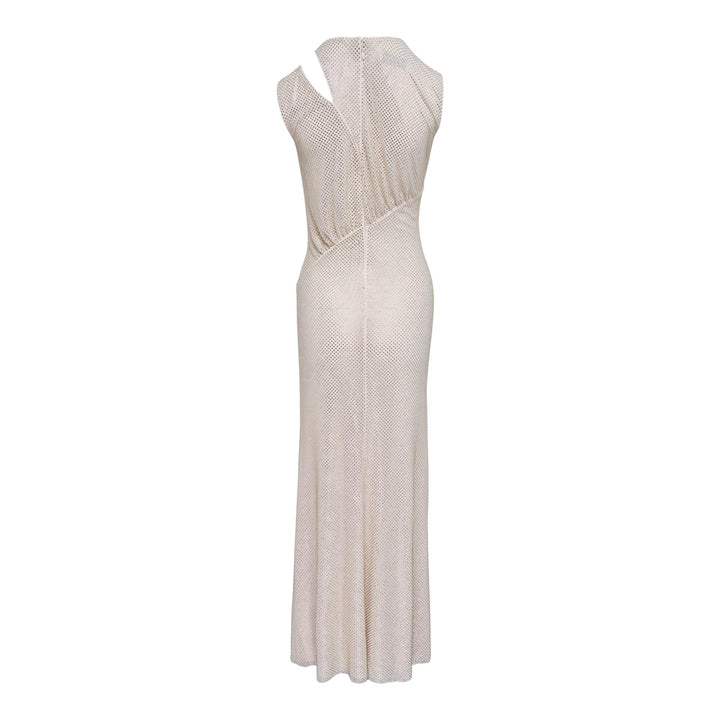 Club21 - Self-Portrait - Champagne Rhinestone Cut Out Midi Dress - WOVEN DRESSES - Beige