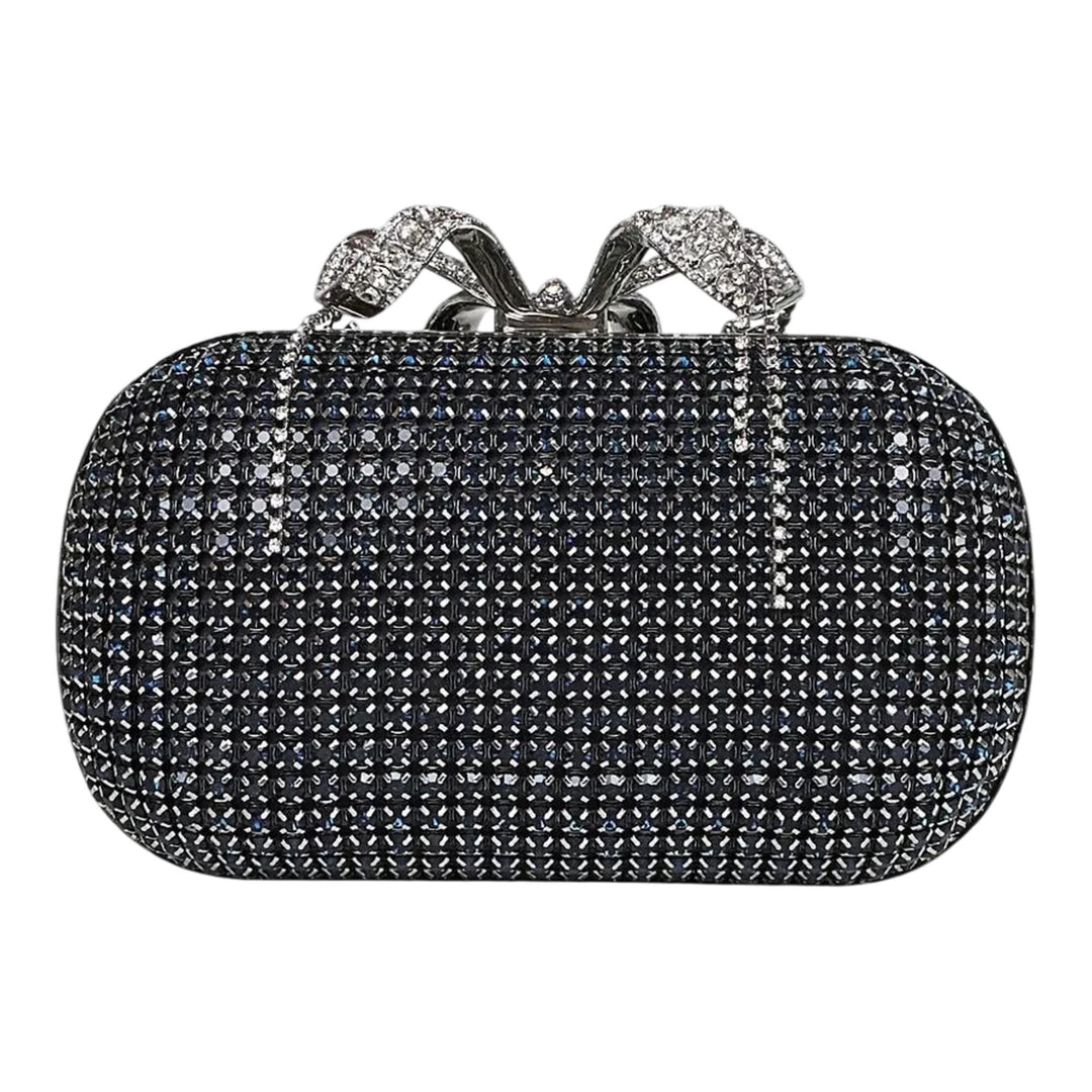 Club21 - Self-Portrait - Navy Chainmail Clutch Bag - CLUTCH BAGS - Navy