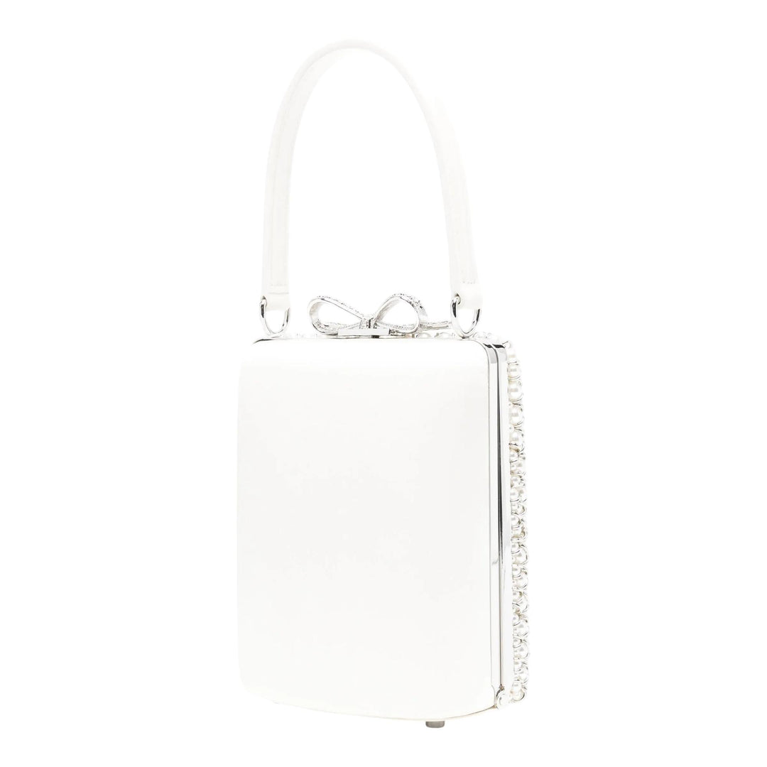 Club21 - Self-Portrait - Pearl Embellished Mini Bag - HANDBAGS - Off-White