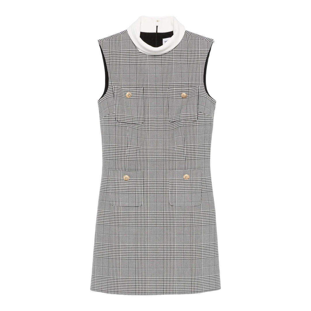 Club21 - Self-Portrait - Sleeveless Prince Of Wales Check Mini Dress - WOVEN DRESSES - Checks