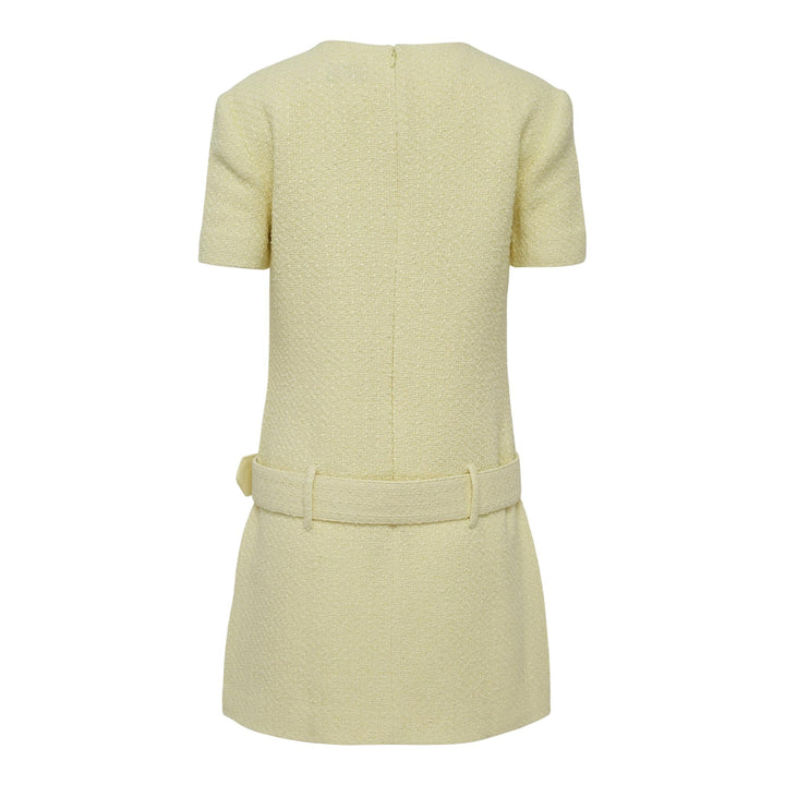 Club21 - Self-Portrait - Yellow Boucle Mini Dress - WOVEN DRESSES - Yellow