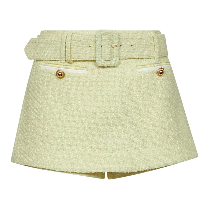 Club21 - Self-Portrait - Yellow Boucle Skort - SHORTS - Yellow