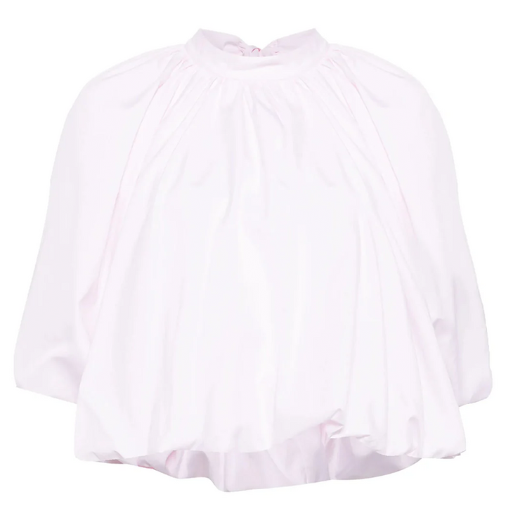 Puff Sleeve Back Bow Balloon Top