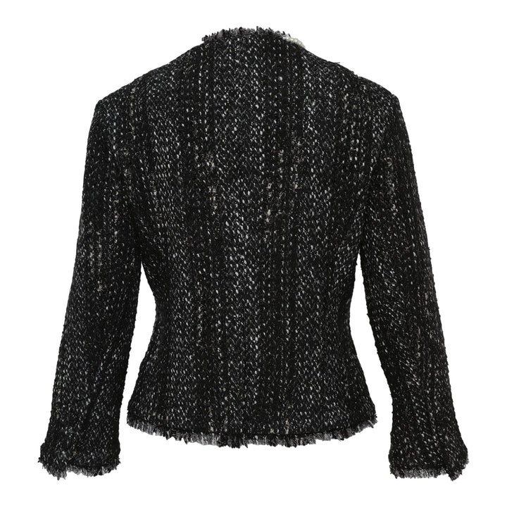 Club21 - Simone Rocha - Embellished Sculpted Frill Bust Fray Jacket - JACKETS - Black