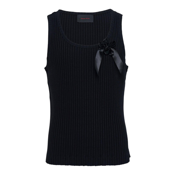 Club21 - Simone Rocha - Ribbon Daisy Vest - TANK TOPS - Black