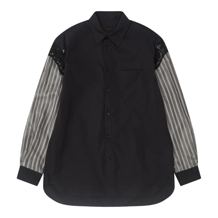 Club21 - Simone Rocha - Trapped Lace Patchwork Easy Shirt - SHIRTS - Black