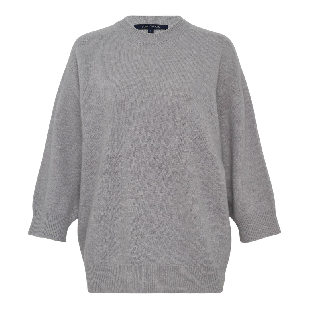 Club21 - Sofie D'Hoore - Oversized 3/4 Sleeve Top - KNIT TOPS - Light Grey