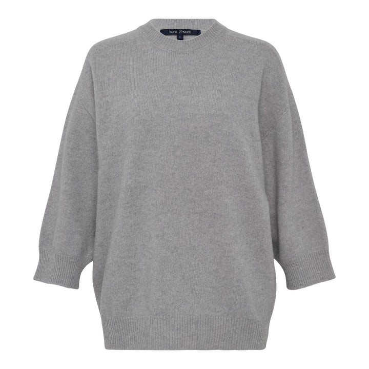 Club21 - Sofie D'Hoore - Oversized 3/4 Sleeve Top - KNIT TOPS - Light Grey