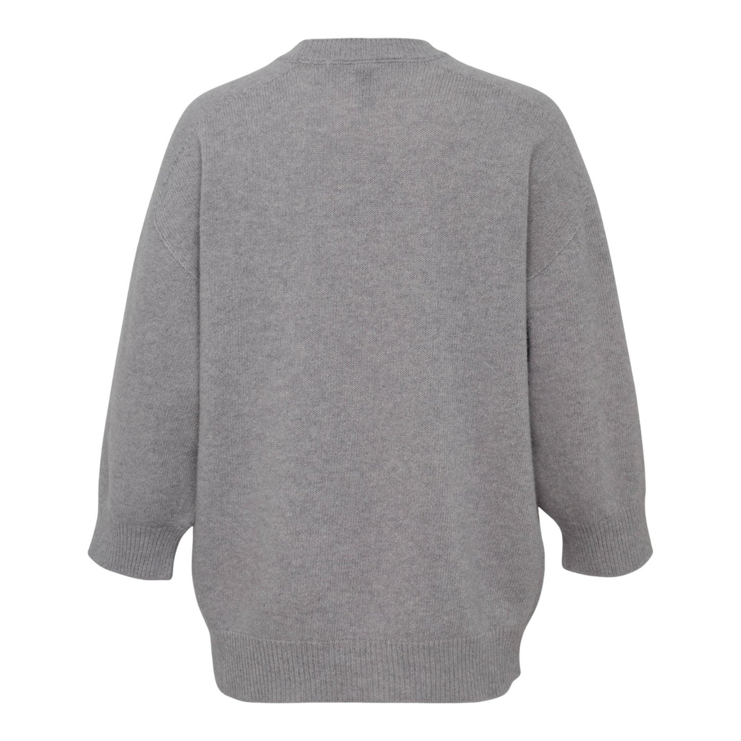 Club21 - Sofie D'Hoore - Oversized 3/4 Sleeve Top - KNIT TOPS - Light Grey