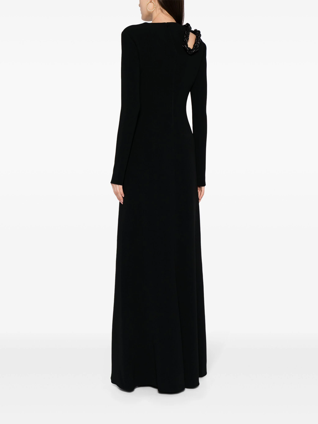 Stella-McCartney-Crystal-Braided-Shoulder-Cut-Out-Gown-Black-4