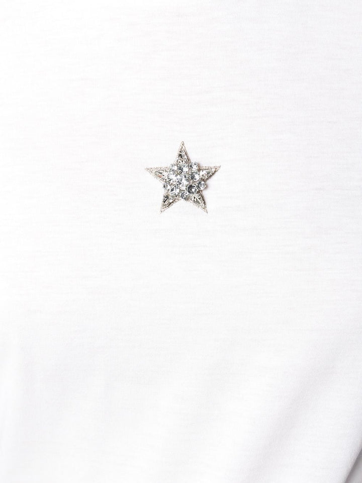 Stella McCartney Crystal Ministar Emb T-Shirt White 5