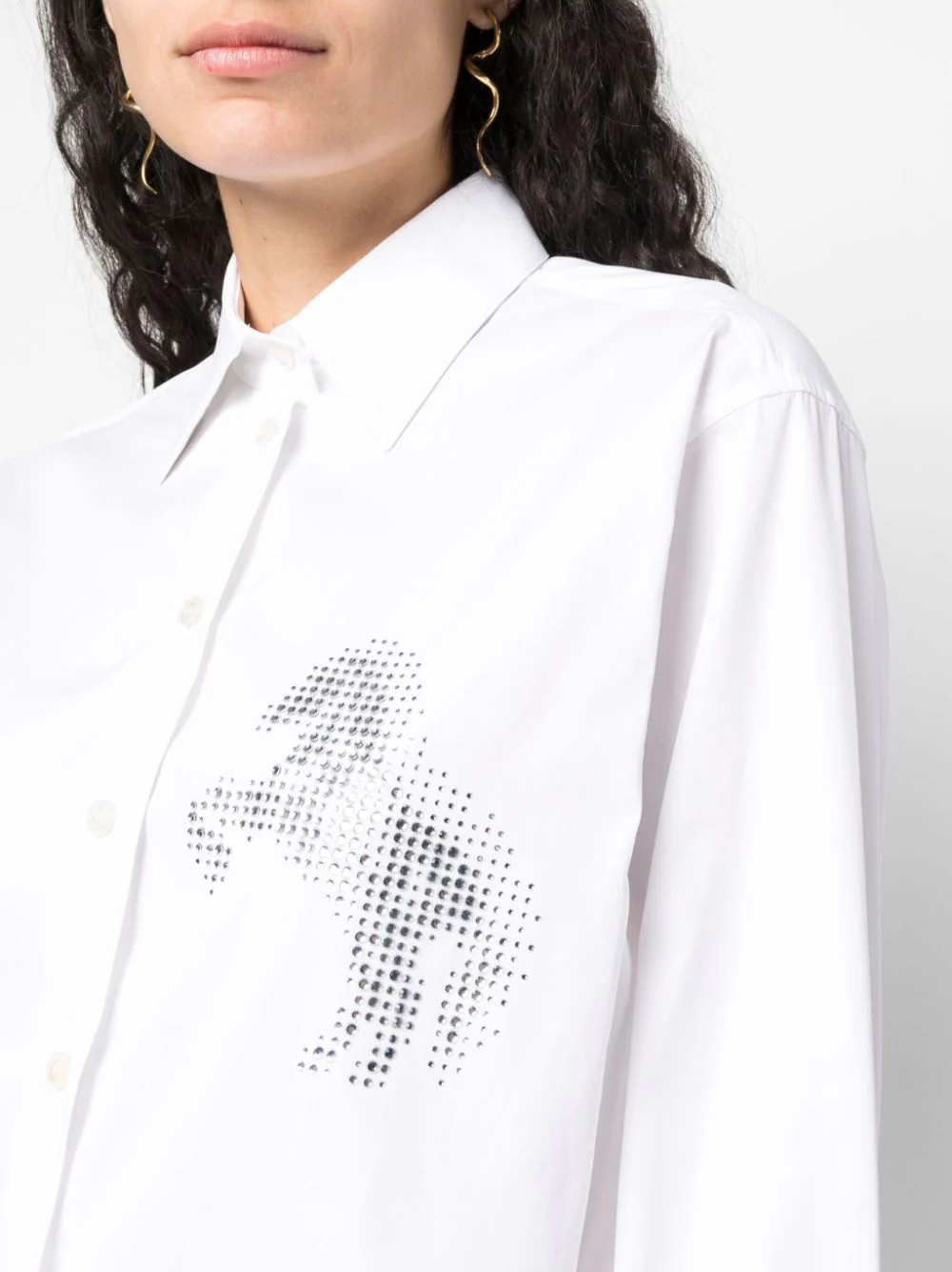 Stella-McCartney-Crystal-Pixel-Horse-Shirt-White-5