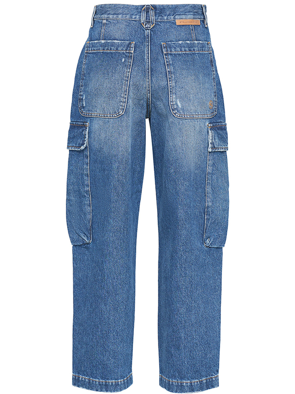 Stella McCartney Dark Blue Vintage Cropped Cargo Pants Denim 2