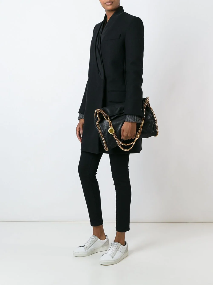 Stella McCartney Falabella Small Tote Shag Gold Black 2