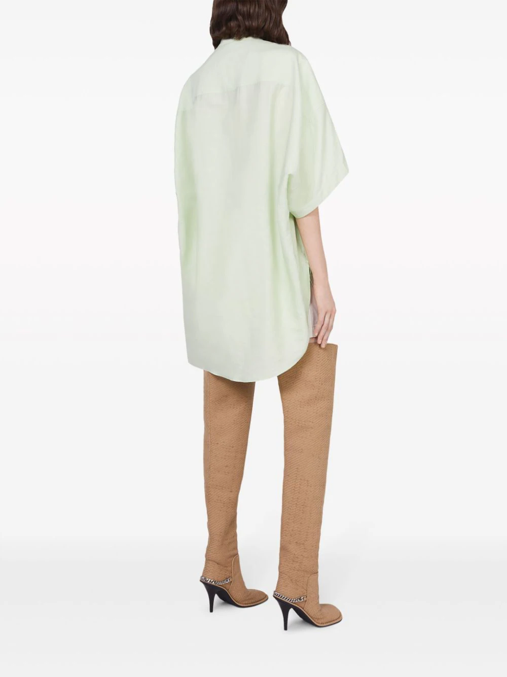 Stella-McCartney-Mandarin-Collar-Tunic-Shirt-Green-3