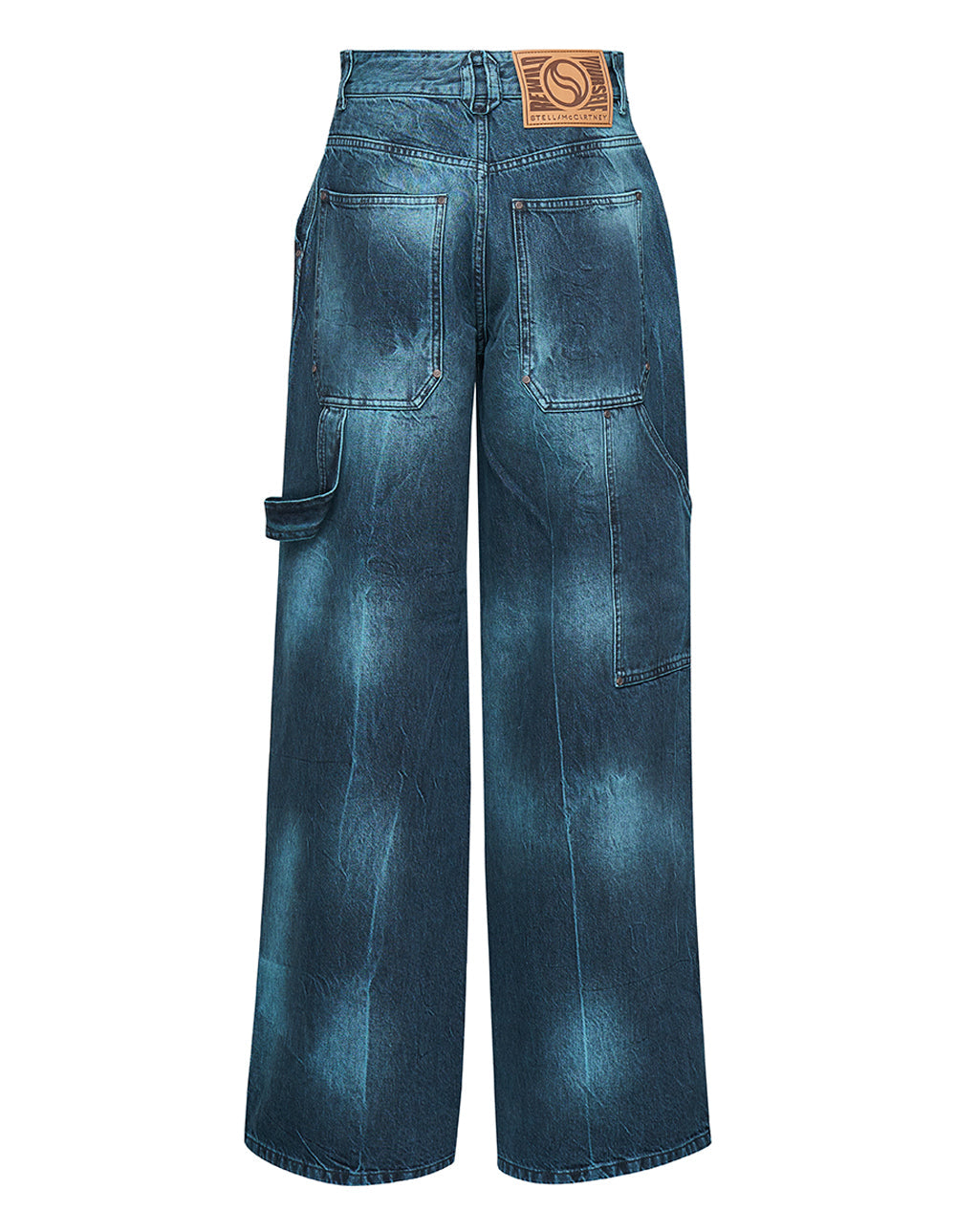 Stella McCartney Tie Dye Workwear Wide Jeans Denim 2