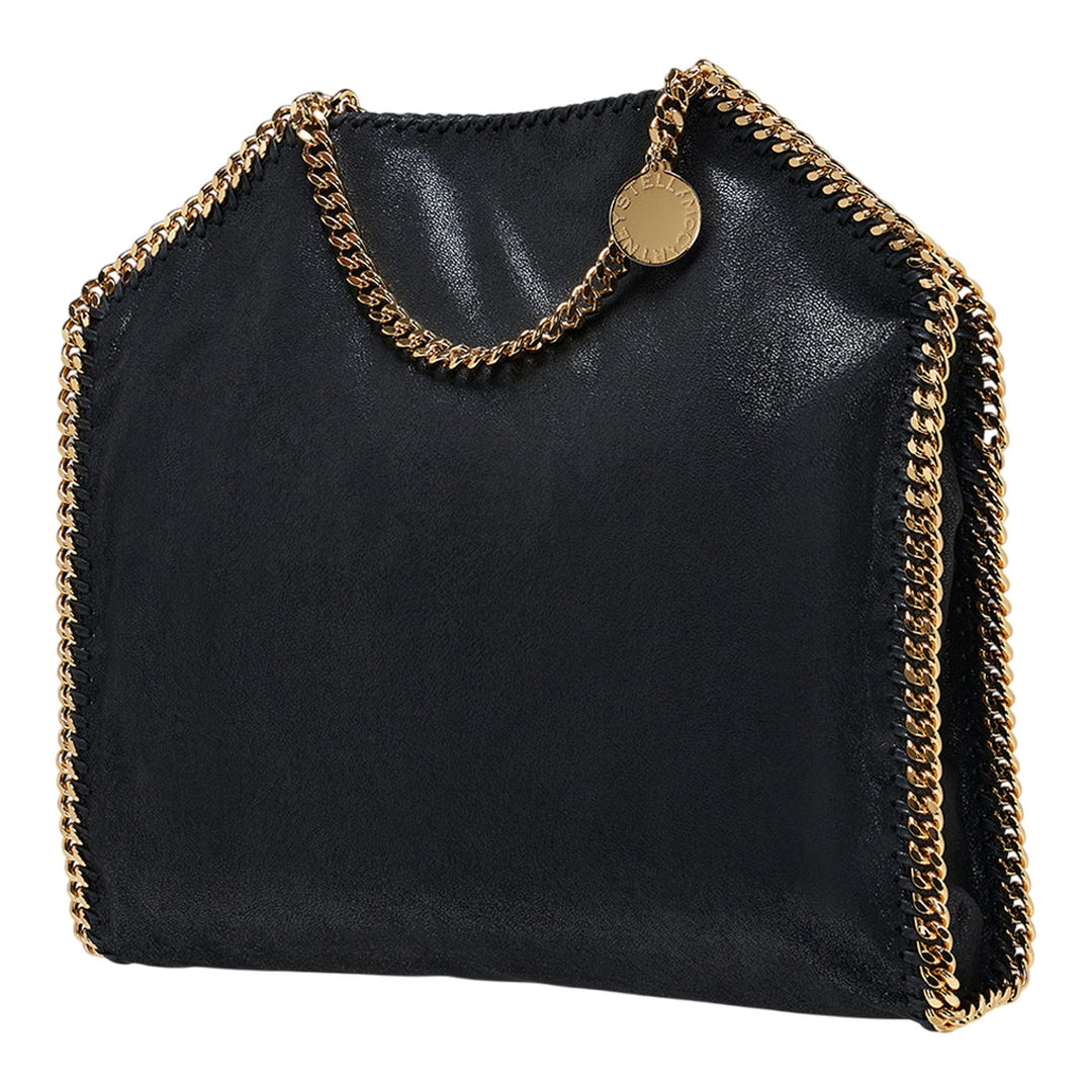 Stella McCartney 3 Chain Eco Shaggy Deer With Gold Chain Tote Bag Black 2