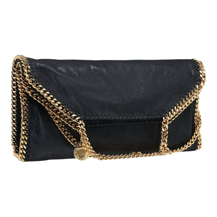 Stella McCartney 3 Chain Eco Shaggy Deer With Gold Chain Tote Bag Black 3