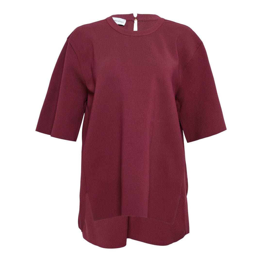 Club21 - Stella McCartney - Iconic Compact Knit Top - KNIT TOPS - Burgundy