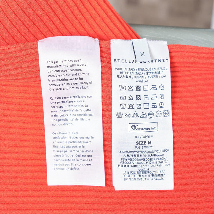 Club21 - Stella McCartney - Light Stretch Ribbed T-Shirt - TEES - Red