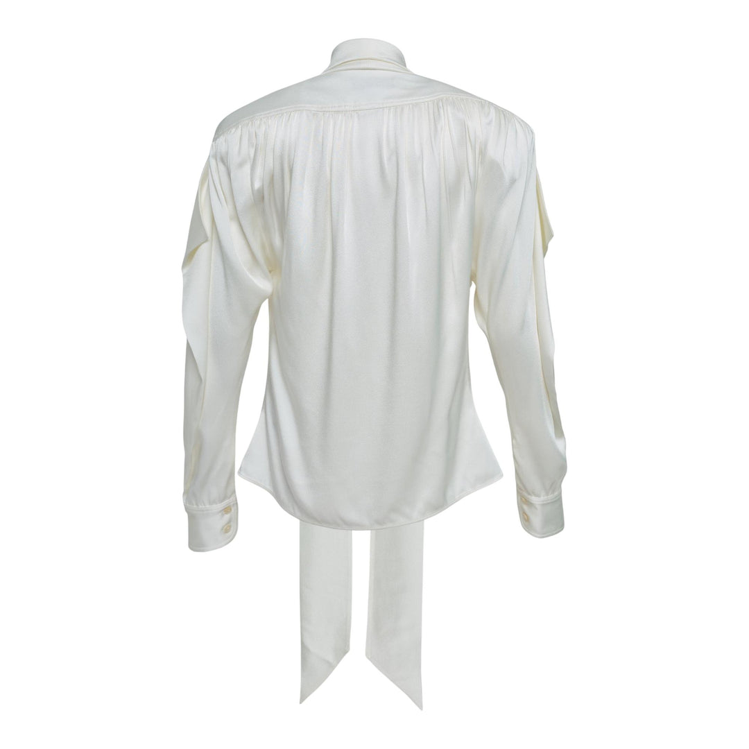 Club21 - Stella McCartney - Satin Tie Shirt - BLOUSES - Off-White