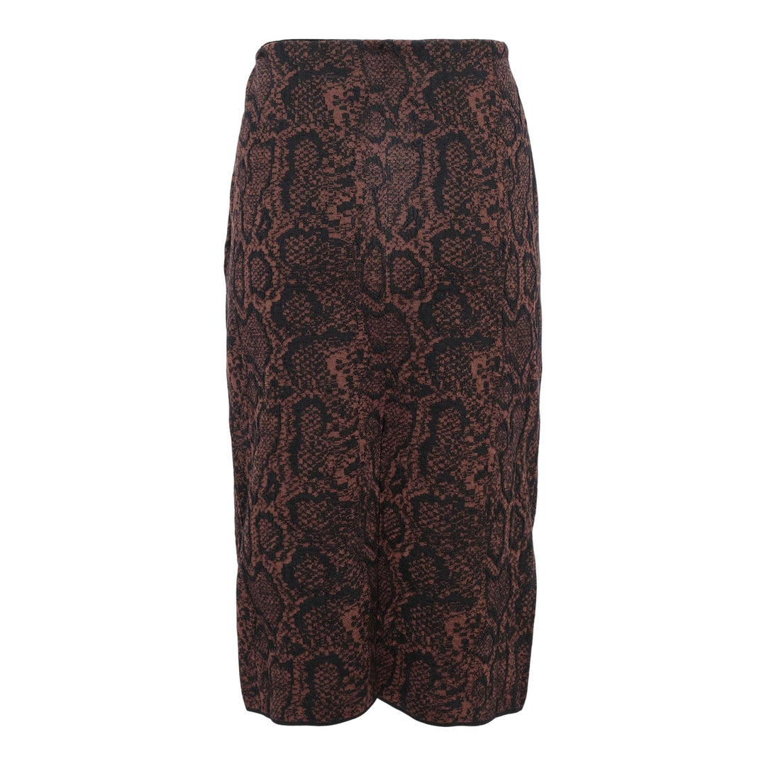 Club21 - Stella McCartney - Textured Snake Jacquard Skirt - SKIRTS - Dark Brown
