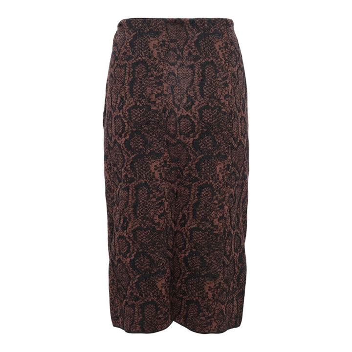 Club21 - Stella McCartney - Textured Snake Jacquard Skirt - SKIRTS - Dark Brown