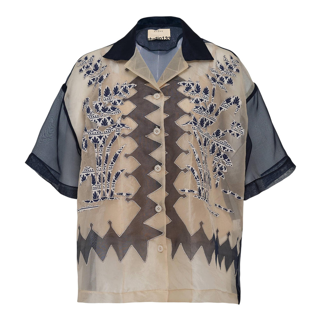 Club21 - Studio 133 Biyan - Lightweight Organza Silk Blouse - BLOUSES - Nude