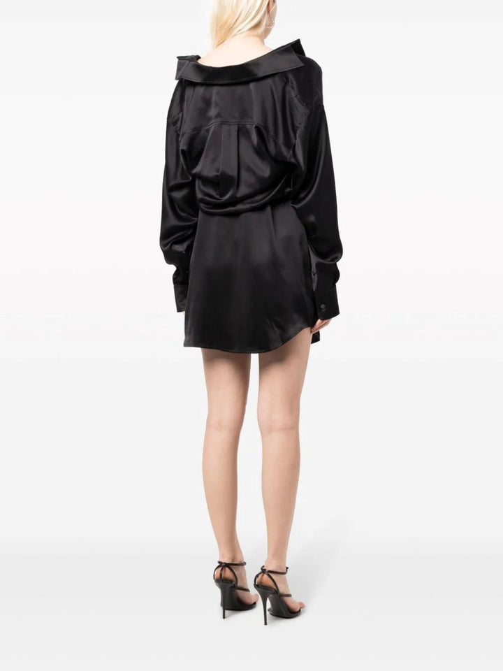 T-By-Alexander-Wang-Button-Down-Dress-Black-4