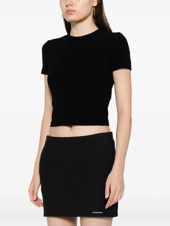 T-By-Alexander-Wang-Crew-Neck-Short-Sleeve-Baby-Tee-Black-3