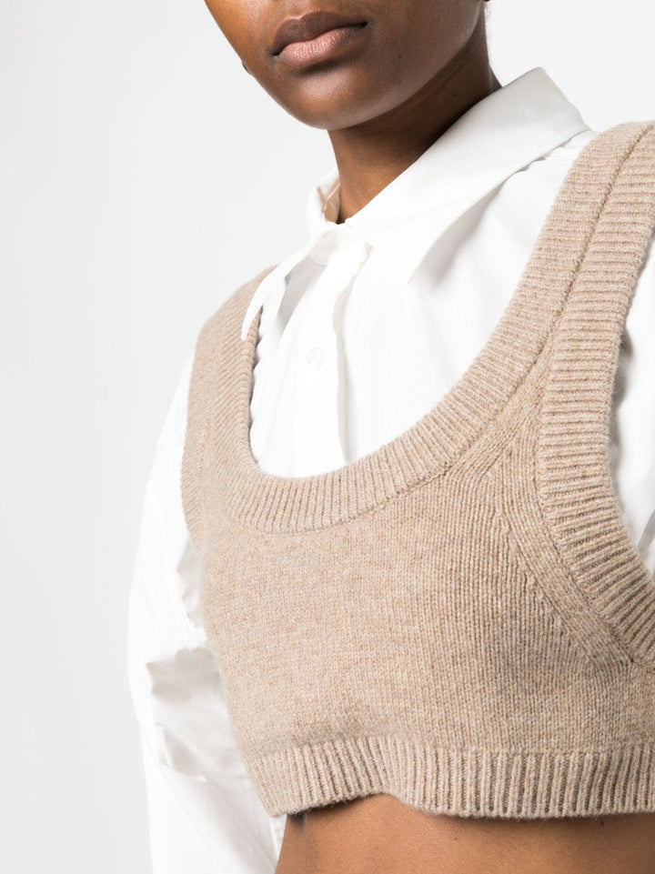 T-By-Alexander-Wang-Cropped-Nylon-Poplin-Bilayer-Blouse-White-5