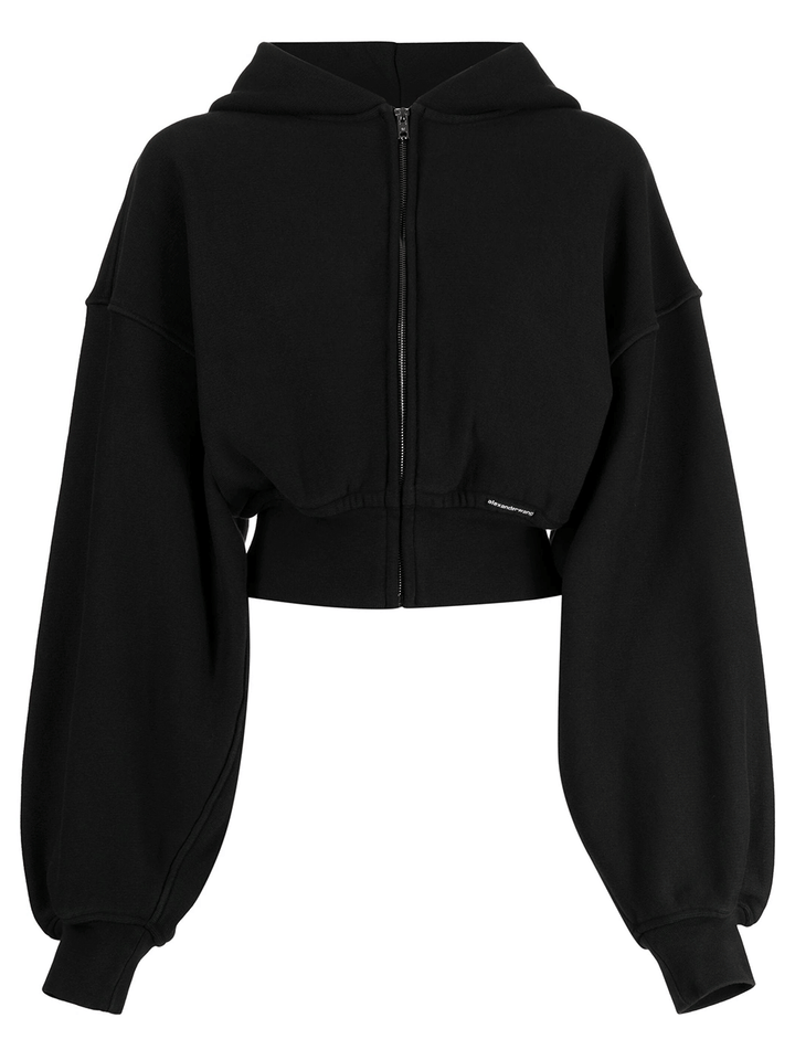 T-By-Alexander-Wang-Cropped-Zip-Up-Hoodie-With-Bra-Black-1